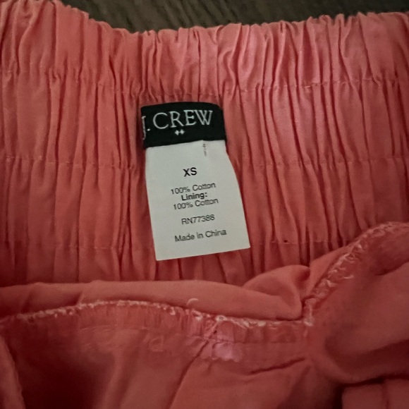 J. Crew peach colored pink linen strapless mini sundress - Picture 2 of 4